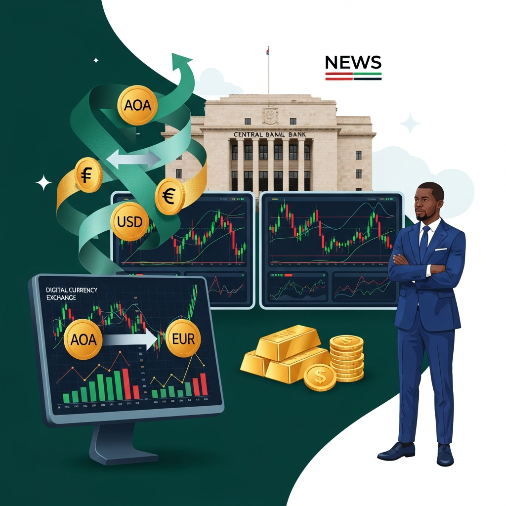 Variações Cambiais Modestas: Euro e Rand Lideram Subidas nas Taxas do BNA