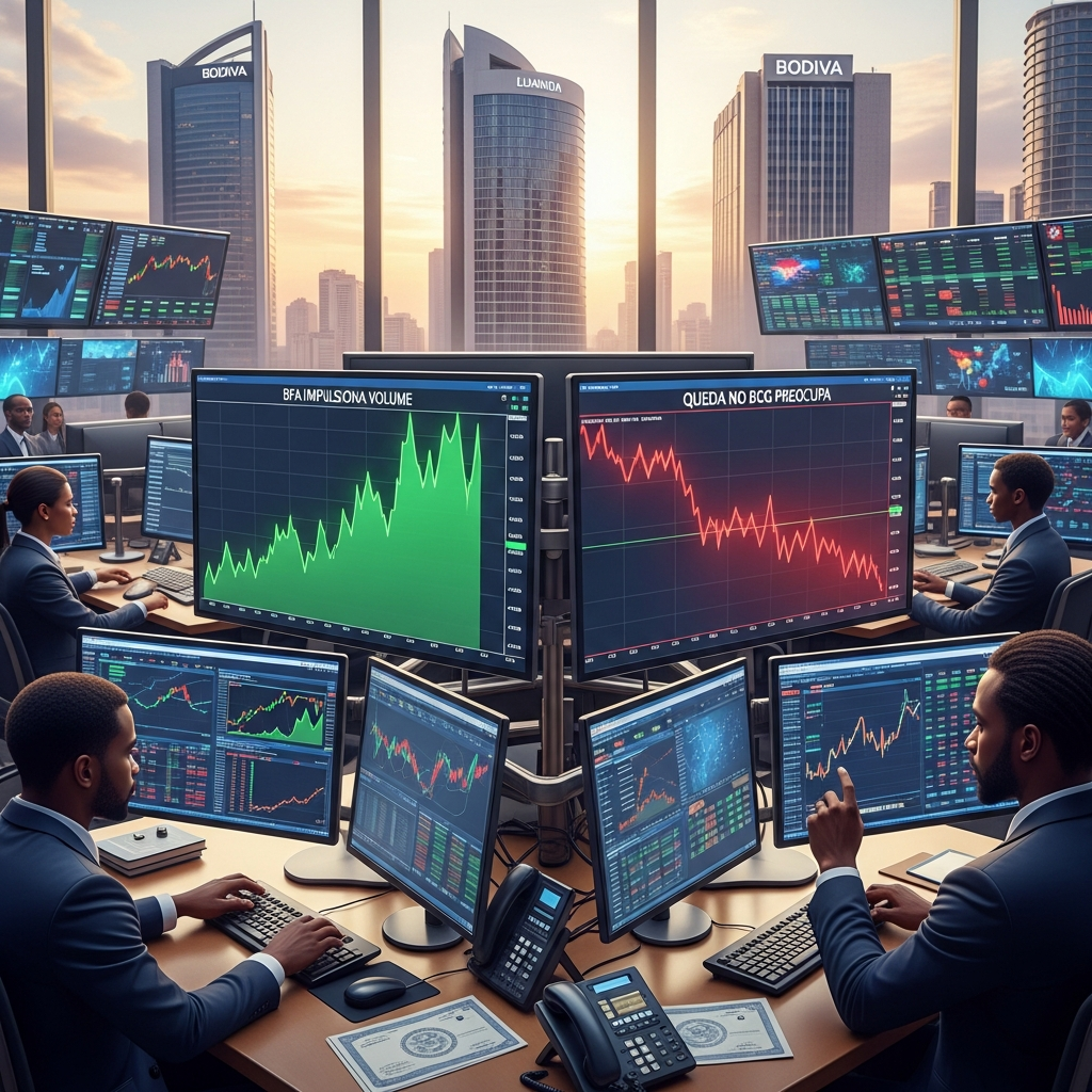 BODIVA: BFA Impulsiona Volume, Queda no BCG Preocupa em Sessão Mista